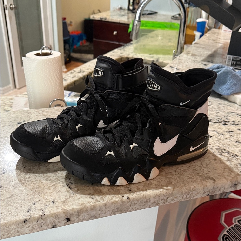 Nike Air Force CB Black and White High-Top Sneakers